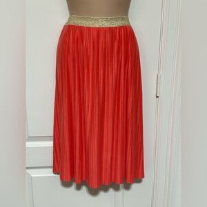 Apt. 9 Vibrant Coral Pleated Skirt
